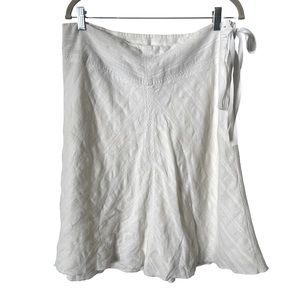 Roxy Juniors White 100% Cotton A-Line Flowy Skirt‎ 11